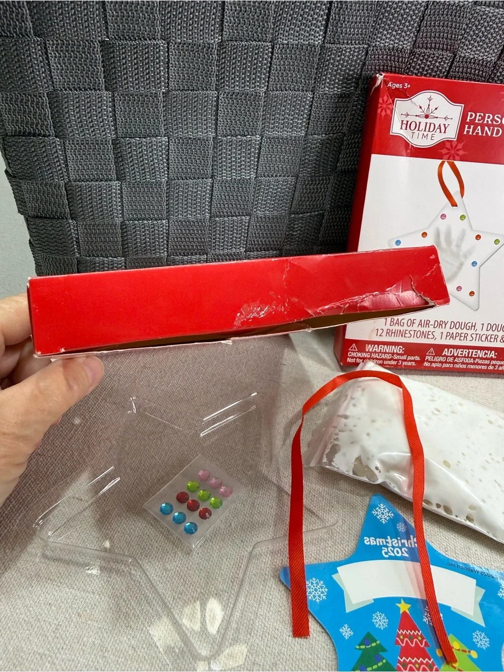 Holiday Time Personalized Star Hand Ornament Kit - Set of 2 - NWT
